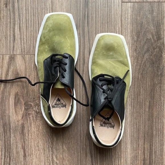 John Fluevog Future Angels Green Baldwin Derby Shoes | M7 - Picture 11 of 12